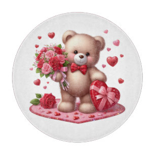 Schattigee Valentijnsdag teddybeer snijplank