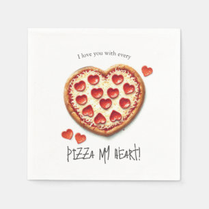 Schattigee Valentijnse Pizza Party servetten