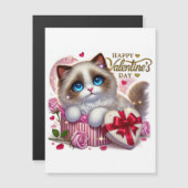 Schattigee Valentijnse Ragdoll Cat Magnetische Kaa (Voorkant / Achterkant)