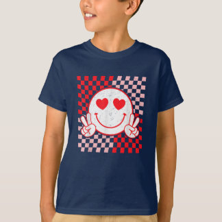 Schattigee Valentijnse Vibes Smile Face Valentijns T-shirt