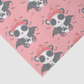 Schattigee Vampier Panda Bats Ghost Roze Halloween Tissuepapier (Detail)