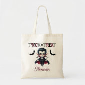 Schattigee Vampire Kind Trick or treat Halloween Tote Bag (Voorkant)