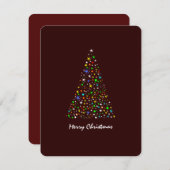 Schattigee Veelkleurige Bordeaux Brighty Stars Chr Feestdagenkaart (Voorkant / Achterkant)