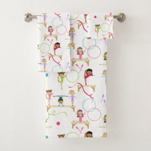 Schattigee veelkleurige gymnastiek Kinder Bad Handdoek