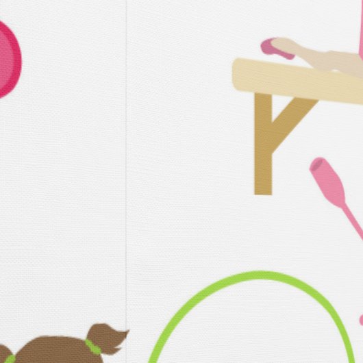 Schattigee veelkleurige gymnastiek Kinder Patroon Behang (Zoom)