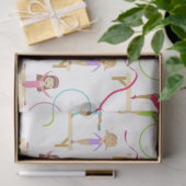 Schattigee veelkleurige gymnastiek Kinder Patroon Tissuepapier (Geschenk)