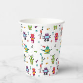 Schattigee veelkleurige Robots Kinder Robot Verjaa Papieren Bekers (Rechts)