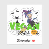 Schattigee Vegan Witch Halloween Sticker (Vel)