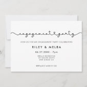 Schattigee verbindende hart lettertype engagement kaart (Voorkant)