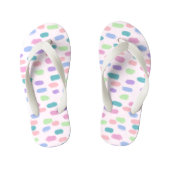 Schattigee verf Dabs Multicolour Pattern Kind Flip Kinder Teenslippers (Voetbed)