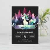 Schattigee verjaardag van betoverd paard kaart (Staand voorkant)