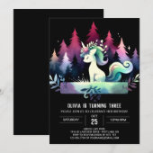 Schattigee verjaardag van betoverd paard kaart (Voorkant / Achterkant)