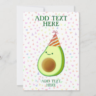 Schattigee verjaardag van de avocado kaart