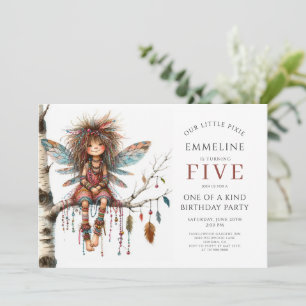 Schattigee verjaardag van Pixie Fairy Girl Kaart