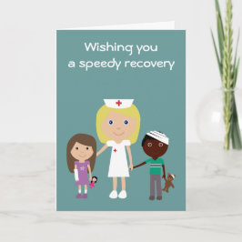 Schattigee Verpleegkundige & kinder Krijg snel een Kaart