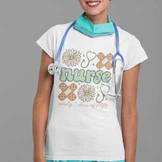 Schattigee Verpleegster Gepersonaliseerd Afstudere Tri-Blend Shirt