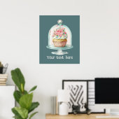Schattigee verse cupcake tekst toevoegen business poster (Thuiskantoor)