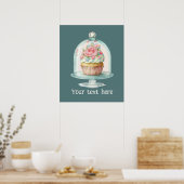 Schattigee verse cupcake tekst toevoegen business poster (Keuken)
