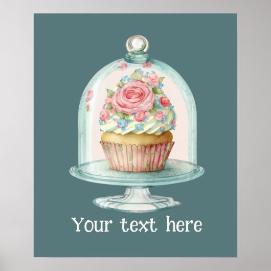 Schattigee verse cupcake tekst toevoegen business poster (Voorkant)
