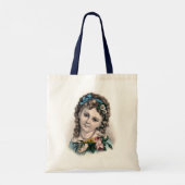 Schattigee  Victoriaans Bloemenmeisje Tote Bag (Achterkant)