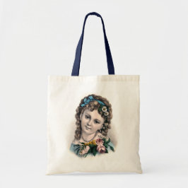 Schattigee Victoriaans Bloemenmeisje Tote Bag