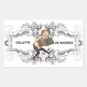 Schattigee Victoriaans Bookish Custom Bookplate Rechthoekige Sticker (Voorkant)
