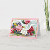 Schattigee Victoriaans Roze Rode Rozen Witte Duif
