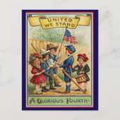 Schattigee Vierde Juli Patriottisch Briefkaart (Voorkant)