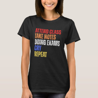 Schattigee Vintage Grappige Humor Studenten Colleg T-shirt