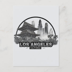 Schattigee Vintage Los Angeles City Californië Ver Briefkaart