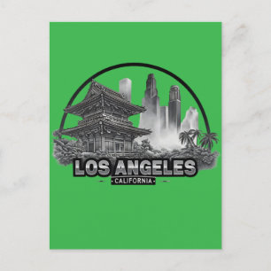 Schattigee Vintage Los Angeles City Californië Ver Briefkaart