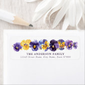 Schattigee Violet Flowers Retouradreslabels Etiket (Insitu)