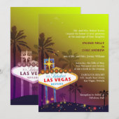Schattigee Viva Las Vegas bruiloft Kaart (Voorkant / Achterkant)