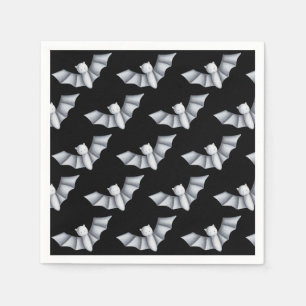 Schattigee vleermuis dierlijk patroon Halloween pa Servet