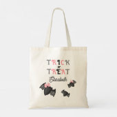 Schattigee Vleermuizen Coquette Bows Trick or trea Tote Bag (Achterkant)