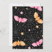 Schattigee vleermuizen Halloween verjaardagsfeest Kaart (Achterkant)