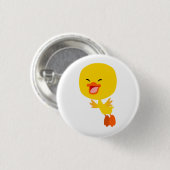 Schattigee Vliegende Cartoon Duckling Button Badge (Voorkant /achterkant)