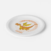 Schattigee vliegende draak gepersonaliseerde verja papieren bordje (Gekanteld)