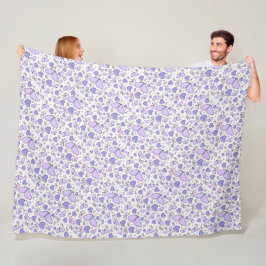 Schattigee vlinder esthetische Paarse thema Fleece Deken
