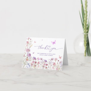 Schattigee vlinder tuin Baby shower dank u Bedankkaart