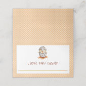 Schattigee vogel genderneutraal Baby shower (Buitenkant ongevouwen)