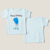 Schattigee vogel Happy Birthday Gift-Boy (Ontwerp Voorkant & Achterkant)