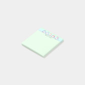 Schattigee vogelkleurrijke gradiënt Gepersonalisee Post-it® Notes (Schuin)