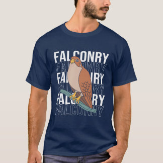 Schattigee vogelliefhebber Falconry Hawking Voor V T-shirt