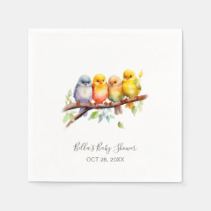 Schattigee Vogels op Tree Branch Baby shower Servet