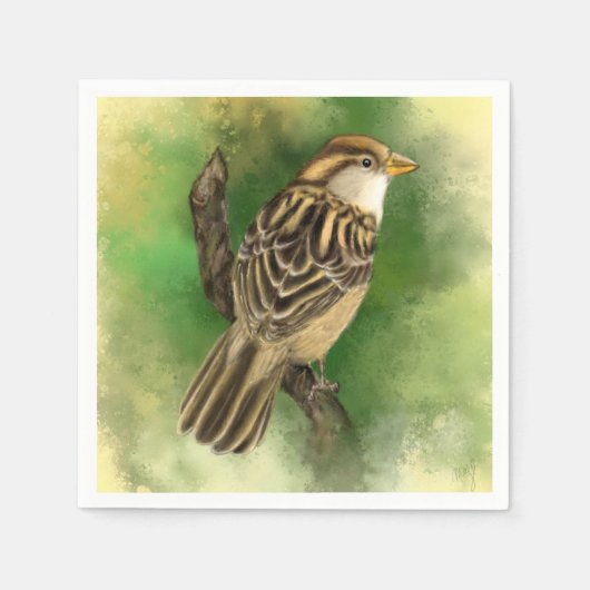 Schattigee vogelservetten servet (Voorkant)