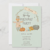 Schattigee vogelverschrikker Halloween bash Verja Kaart (Voorkant)
