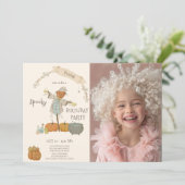 Schattigee vogelverschrikker Halloween bash Verja Kaart (Staand voorkant)