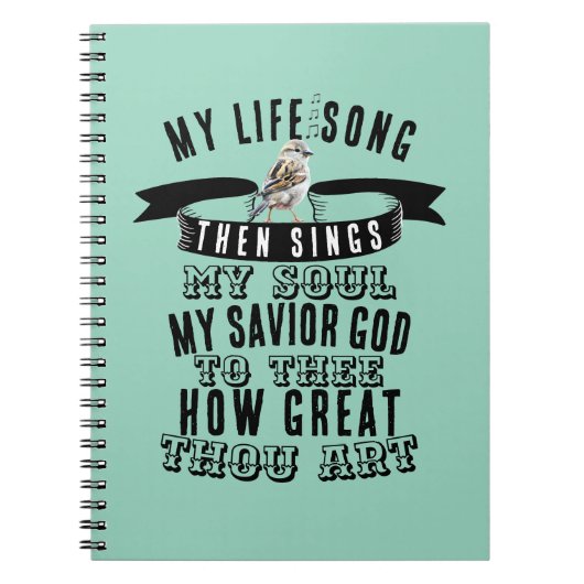 Schattigee vogelzang Hoe groot zijt Gij Hymne Notitieboek (Voorkant)