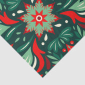 Schattigee volkskunst Abstracte kerst Tissuepapier (Detail)